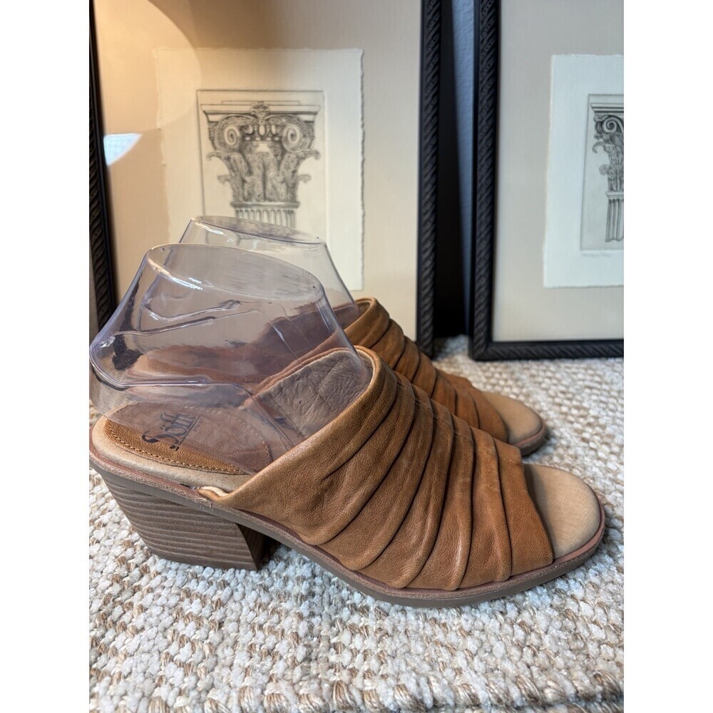 Eurosoft by Sofft Pienza Womens 9M Brown Mule Sandals Block Heel Comfort Slip On - Picture 4 of 11